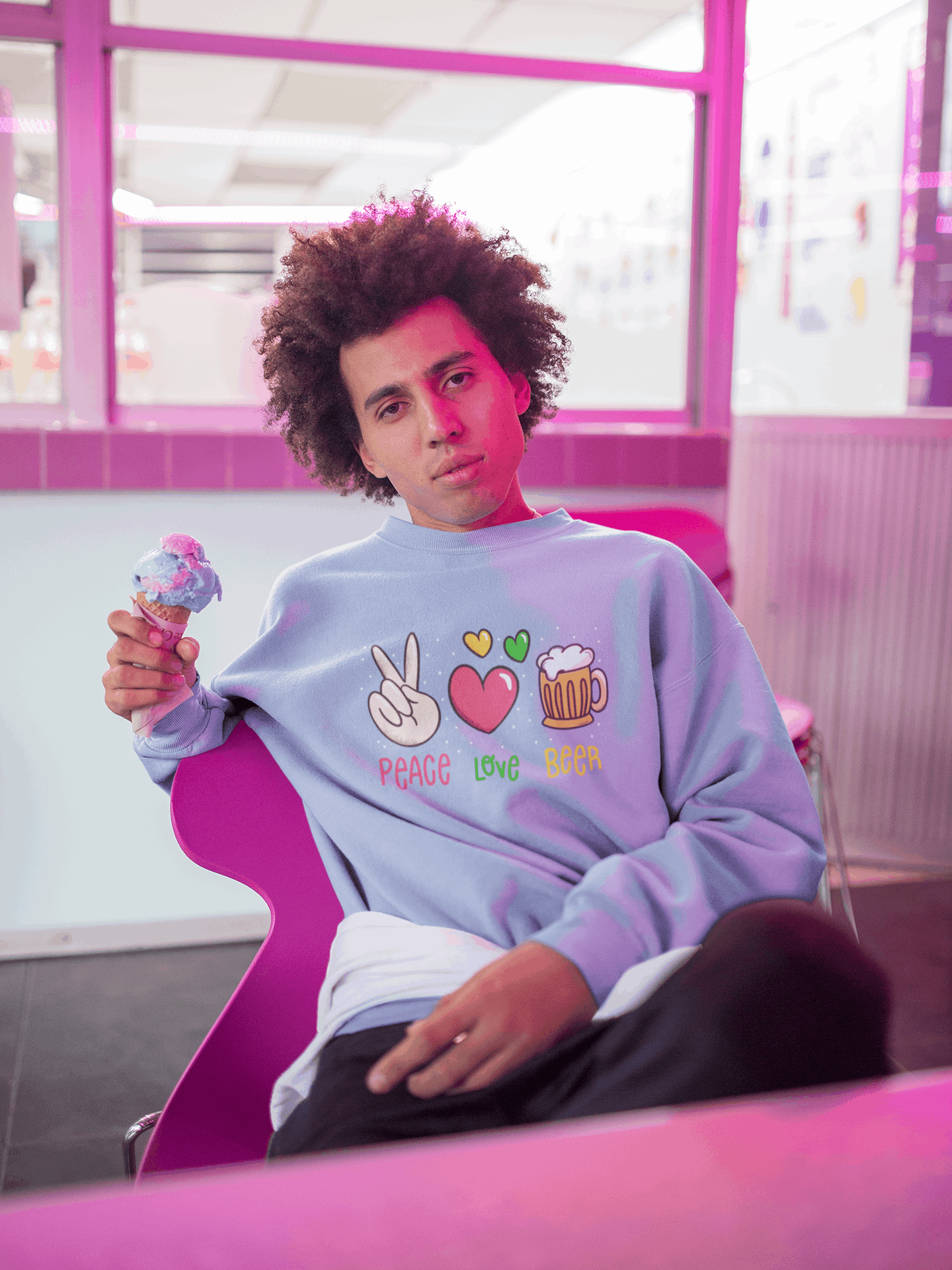 Peace Love Beer Unisex Sweatshirt