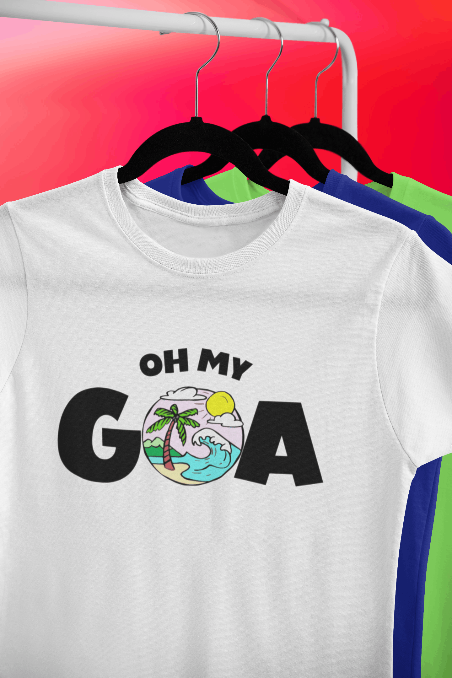 Oh My Goa Typography Men's T-Shirt