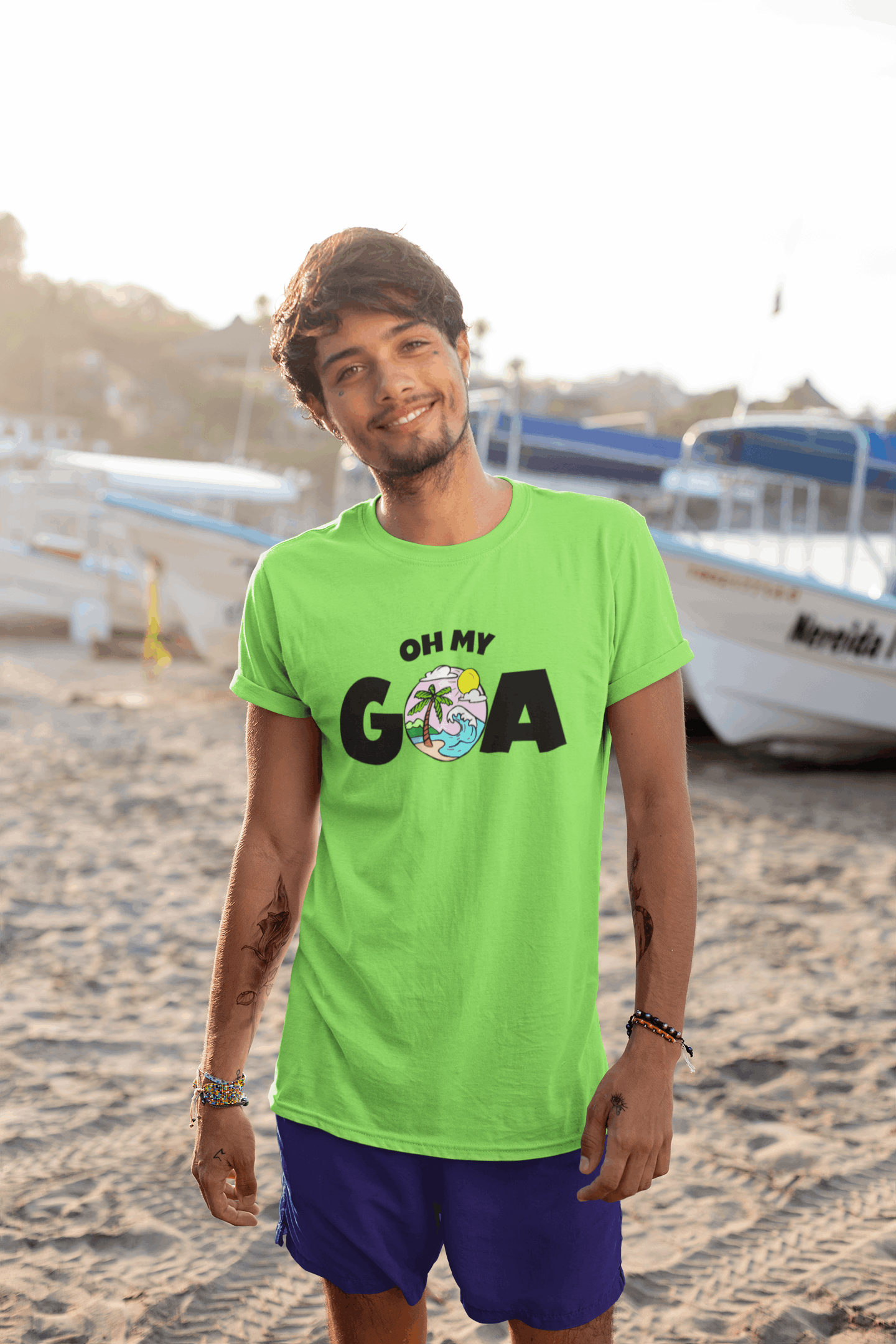 Oh My Goa Typography Men's T-Shirt