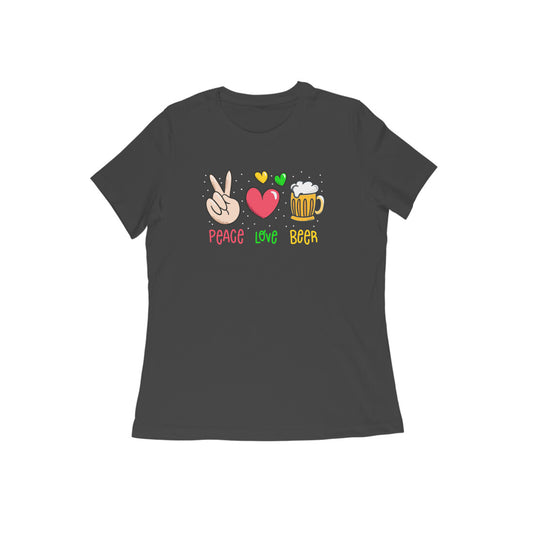 Peace Love Beer Women's T-Shirt