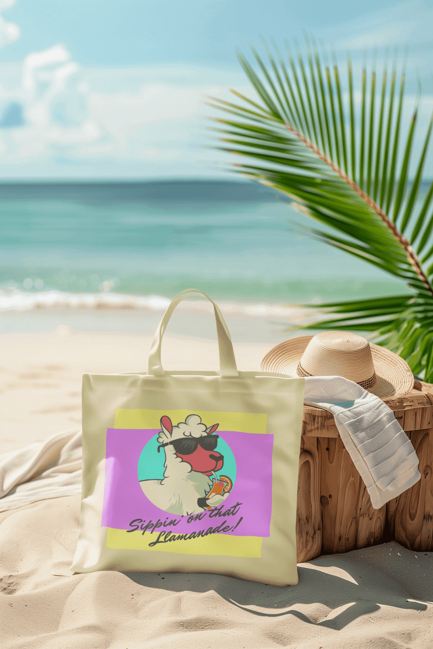 Sippin Llamanade Tote Bag