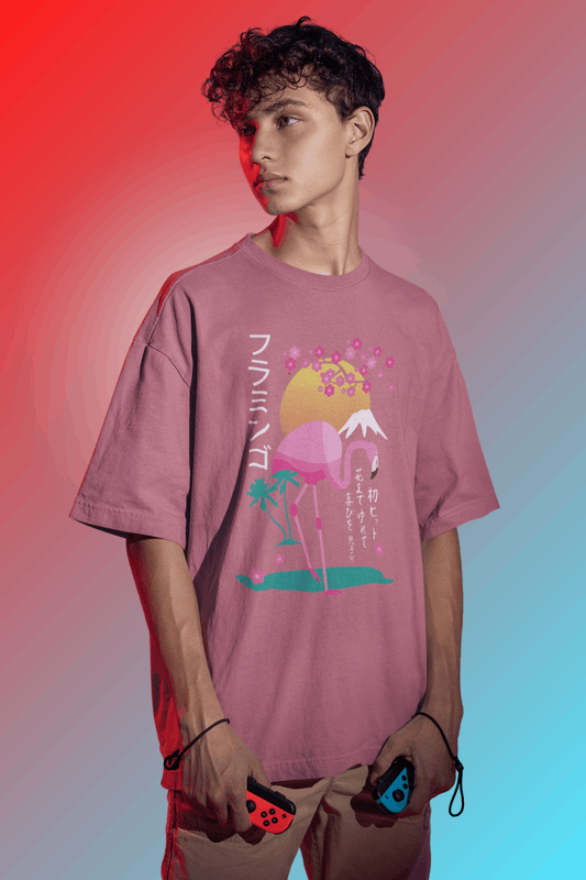 Zen Flamingo Unisex Oversized T-Shirt