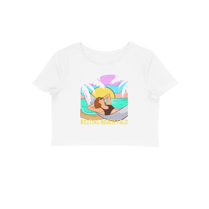 Resting Beach Face Women's Crop Top