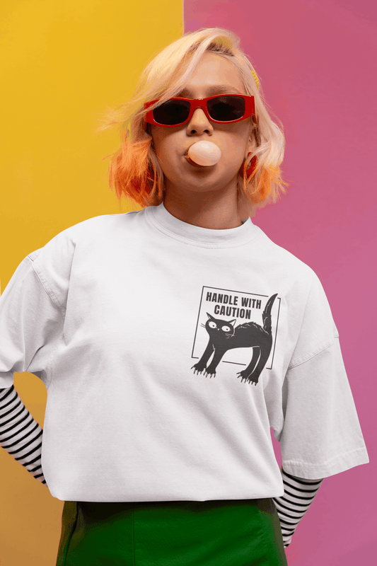 Kitty Caution Unisex Oversized T-Shirt