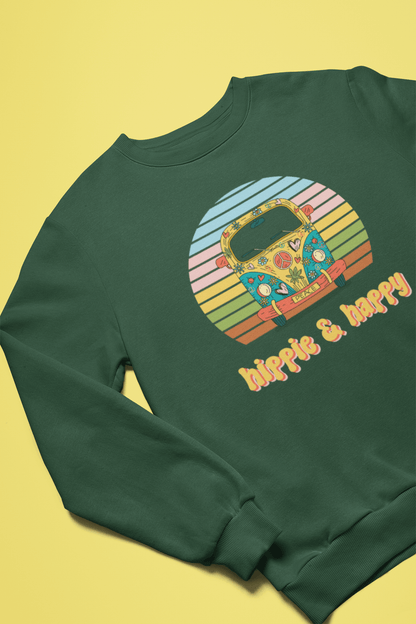 Hippie and Happy Unisex Sweatshirt